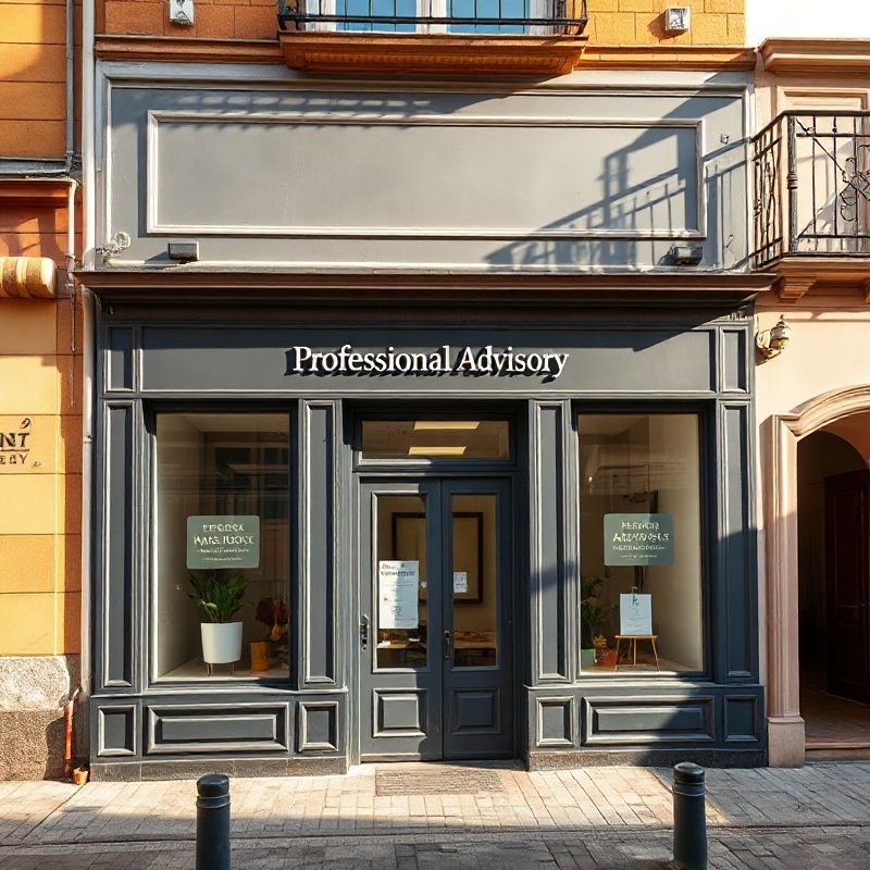 Entrada del despacho profesional de Estudio López en Murcia